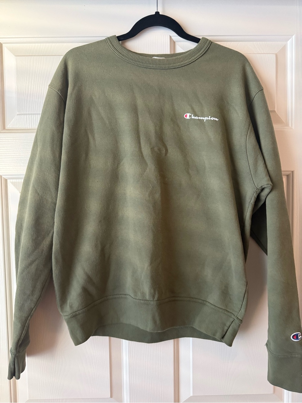 Champion Olive Green Crewneck Sweatshirt for Men